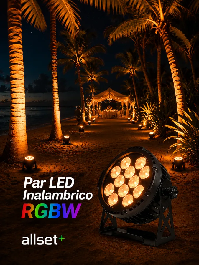 Par LED Inalámbrico RGBW